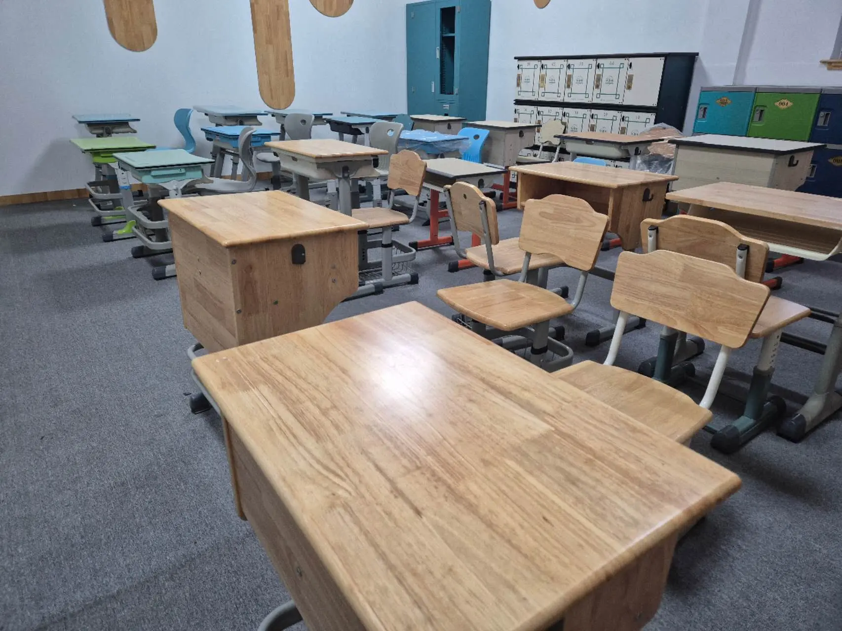Class room furniture with table and desk