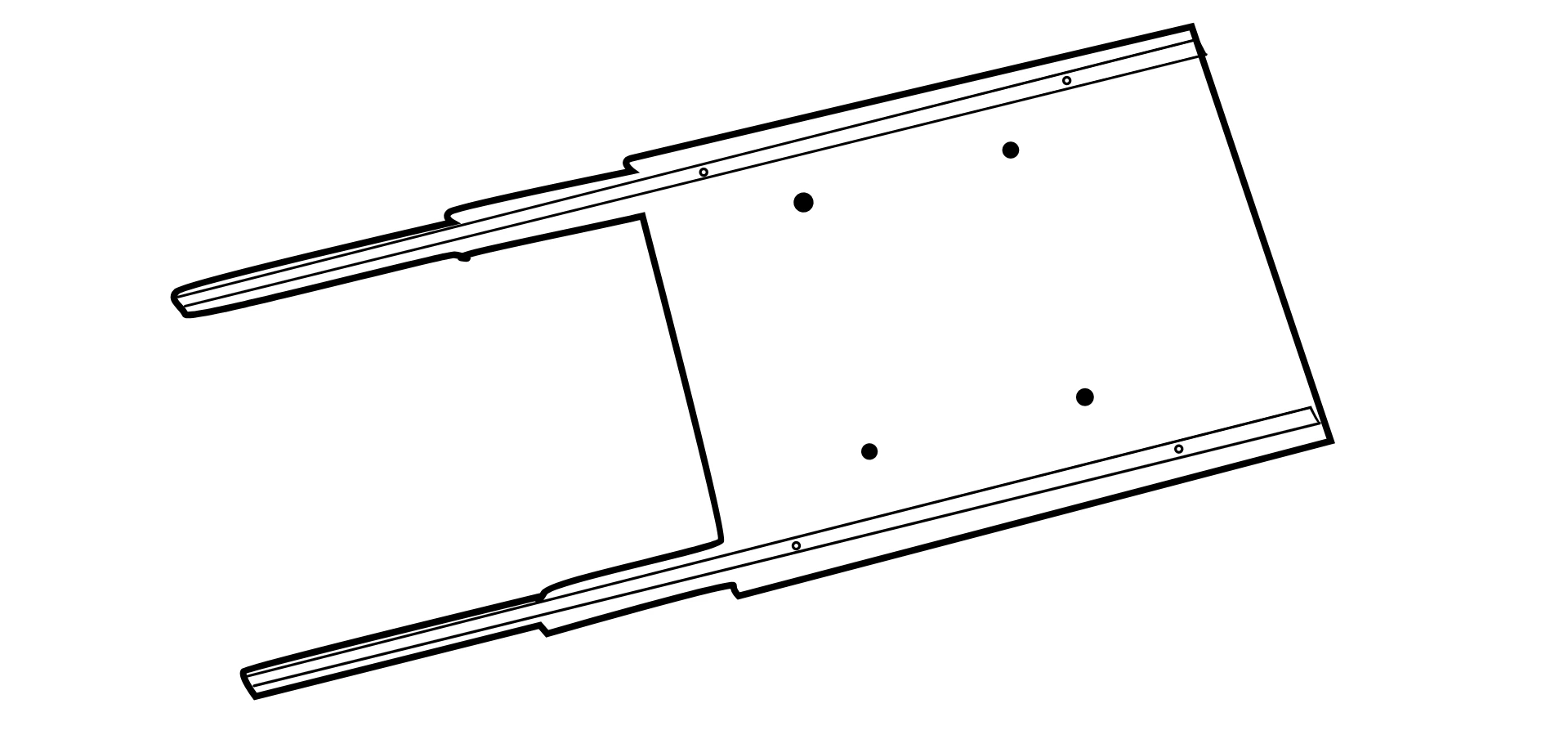 An option to include Sliding rails under BlackMOA fixed Cassette Toilet. Sliding Rails Cartoon