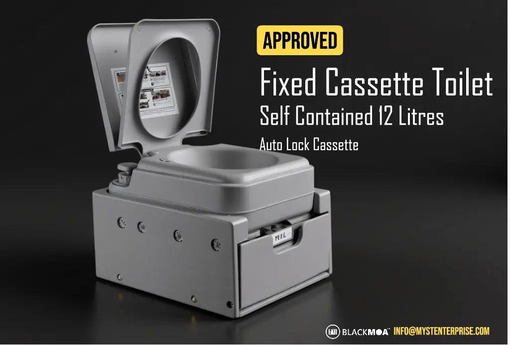 BlackMOA™ - Fixed Cassette Toilet - 12L